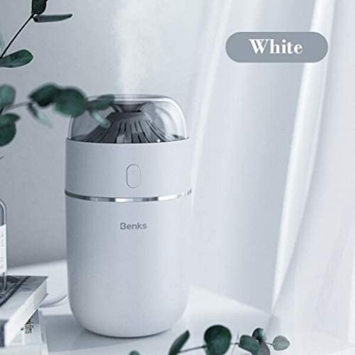 تصویر  Benks 320ml USB Humidifier Mini Portable Small Volcano Aroma Aromatherapy Air Purifier