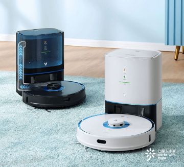 تصویر  Viomi Robot Vacuum Black S9 Dust Box Version White black EU